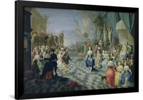 A Ball on the Terrace of a Palace-Hieronymus Janssens-Framed Giclee Print