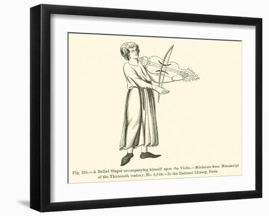 A Ballad Singer Accompanying Himself Upon the Violin-null-Framed Giclee Print