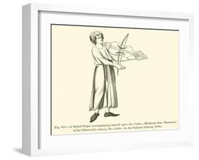 A Ballad Singer Accompanying Himself Upon the Violin-null-Framed Giclee Print