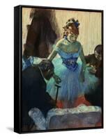 A Ballet Dancer in Her Dressing Room-Edgar Degas-Framed Stretched Canvas