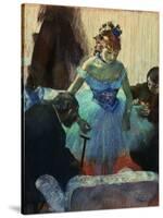 A Ballet Dancer in Her Dressing Room-Edgar Degas-Stretched Canvas