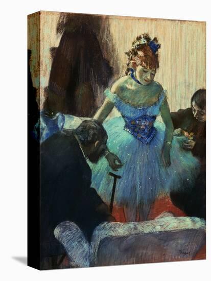 A Ballet Dancer in Her Dressing Room-Edgar Degas-Stretched Canvas