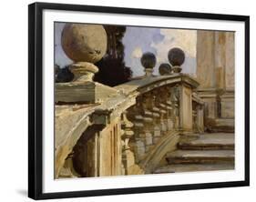 A Balustrade-John Singer Sargent-Framed Giclee Print