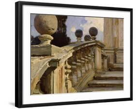 A Balustrade-John Singer Sargent-Framed Giclee Print