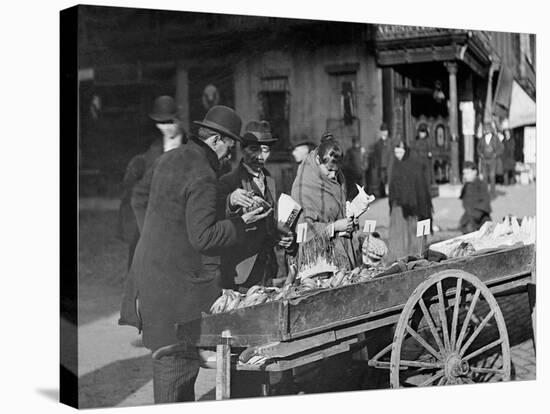 A Banana Cart, New York-null-Stretched Canvas