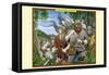 A Band of Viking Lumberjacks-Richard Kelly-Framed Stretched Canvas