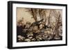 A Band of Workmen, Who Were Sawing Down a Toadstool, Rushed Away, Leaving their Tools Behind Them-Arthur Rackham-Framed Giclee Print