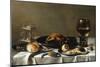 A Banketje Still Life with a Roemer, a Mounted Salt-Cellar, Pewter Plates with a Roast Chicken?-Pieter Claesz-Mounted Giclee Print