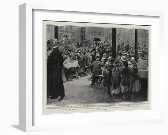 A Banquet for Ragged School Boys and Girls, the Annual Dinner Given at the Guildhall-Frederic De Haenen-Framed Giclee Print