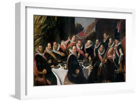 A Banquet of the Officers of the St. George Militia Company, 1616-Frans Hals-Framed Giclee Print