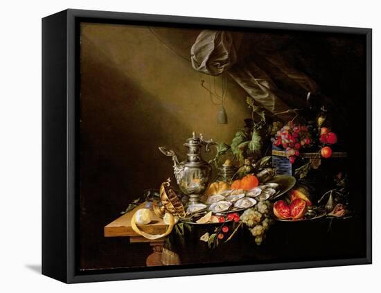 A Banquet Still Life-Cornelis de Heem-Framed Stretched Canvas