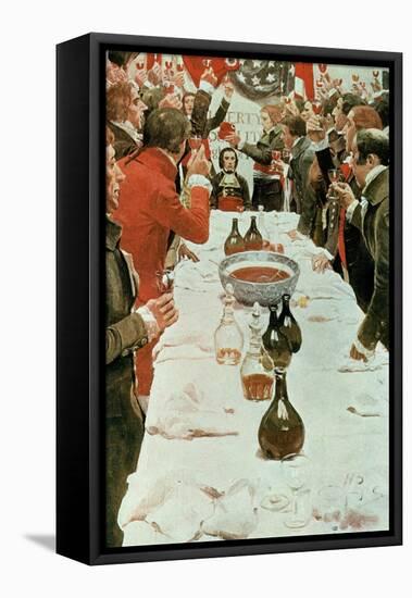 A Banquet to Genet, Illustration from Washington and the French Craze of '93 by John Bach Mcmaster-Howard Pyle-Framed Stretched Canvas