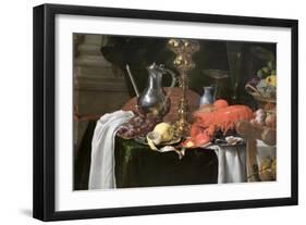 A Banqueting Scene - Still Life-Jan Davidsz. de Heem-Framed Art Print