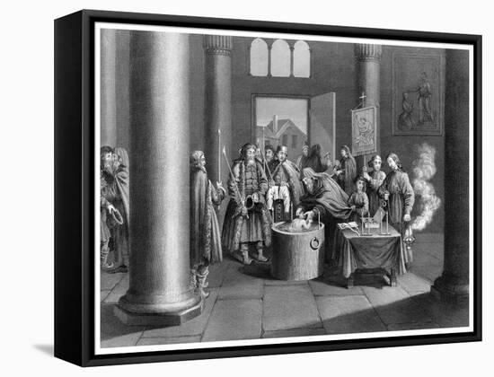 A Baptism According to the Greek Church in Russia-W Forrest-Framed Stretched Canvas