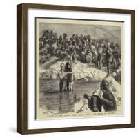 A Baptism of North American Indians, Mormons Posing as the Apostles of Christianity-Sydney Prior Hall-Framed Giclee Print