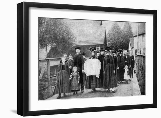 A Baptismal Procession, Black Forest, Germany, 1922-Georg Haeckel-Framed Giclee Print