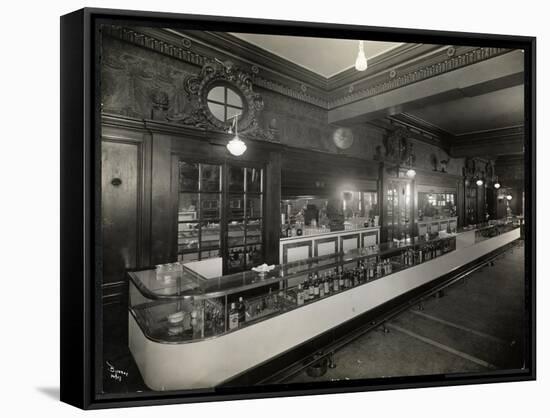 A Bar at the Robert Treat Hotel, Newark, New Jersey, 1916-Byron Company-Framed Stretched Canvas