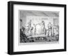 A Barber's Shop, 1784-Henry William Bunbury-Framed Giclee Print