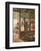 A Barber Shop, Ca. 1849-Karl Pavlovich Briullov-Framed Giclee Print