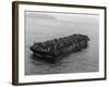 A Barge Packed with Vietnamese Refugees from Danang is Towed to the Ss Pioneer Contender-null-Framed Photographic Print