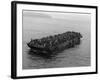 A Barge Packed with Vietnamese Refugees from Danang is Towed to the Ss Pioneer Contender-null-Framed Photographic Print