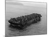 A Barge Packed with Vietnamese Refugees from Danang is Towed to the Ss Pioneer Contender-null-Mounted Photographic Print