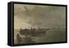 A Barge with a Wounded Soldier-John Crome-Framed Stretched Canvas