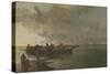 A Barge with a Wounded Soldier-John Crome-Stretched Canvas