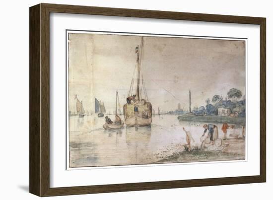 A Barge with Hay, C1625-C1634-Hendrick Avercamp-Framed Giclee Print