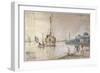 A Barge with Hay, C1625-C1634-Hendrick Avercamp-Framed Giclee Print