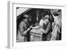 A Bargee and His Mates Play Dominoes in the Hold of a Canal Boat, 1926-1927-null-Framed Premium Giclee Print