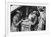 A Bargee and His Mates Play Dominoes in the Hold of a Canal Boat, 1926-1927-null-Framed Giclee Print