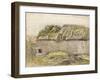 A Barn with a Mossy Roof, Shoreham (W/C with Brown Wash, Ink, Gouache and Pencil on Paper)-Samuel Palmer-Framed Giclee Print