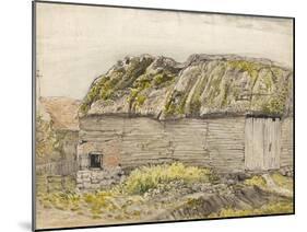 A Barn with a Mossy Roof, Shoreham (W/C with Brown Wash, Ink, Gouache and Pencil on Paper)-Samuel Palmer-Mounted Giclee Print