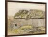 A Barn with a Mossy Roof, Shoreham (W/C with Brown Wash, Ink, Gouache and Pencil on Paper)-Samuel Palmer-Framed Giclee Print