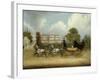 A Barouche Drawn by Four Greys Passing a Jacobean Mansion, 1830-James Pollard-Framed Giclee Print