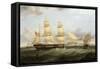 A Barque in Two Positions and Other Shipping off the Coast at Dover-William John Huggins-Framed Stretched Canvas