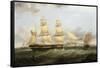 A Barque in Two Positions and Other Shipping off the Coast at Dover-William John Huggins-Framed Stretched Canvas