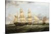 A Barque in Two Positions and Other Shipping off the Coast at Dover-William John Huggins-Stretched Canvas