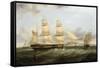 A Barque in Two Positions and Other Shipping off the Coast at Dover-William John Huggins-Framed Stretched Canvas