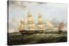 A Barque in Two Positions and Other Shipping off the Coast at Dover-William John Huggins-Stretched Canvas