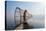 A Basket Fisherman on Inle Lake Prepares to Plunge His Cone Shaped Net, Shan State, Myanmar (Burma)-Alex Treadway-Stretched Canvas