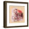 A Basket Full of Flowers-Talantbek Chekirov-Framed Art Print