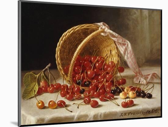 A Basket of Cherries-John F. Francis-Mounted Giclee Print