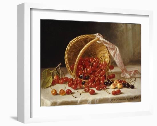 A Basket of Cherries-John F. Francis-Framed Giclee Print