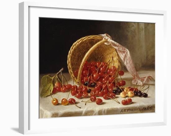 A Basket of Cherries-John F. Francis-Framed Giclee Print