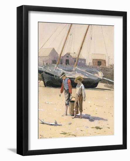 A Basket of Clams, 1873-Winslow Homer-Framed Giclee Print