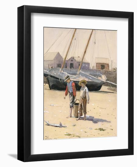 A Basket of Clams, 1873-Winslow Homer-Framed Premium Giclee Print