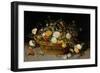 A Basket of Flowers, C.1625 (Oil on Wood)-Jan the Younger Brueghel-Framed Giclee Print