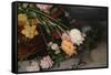 A Basket of Flowers-Jan Brueghel the Younger-Framed Stretched Canvas